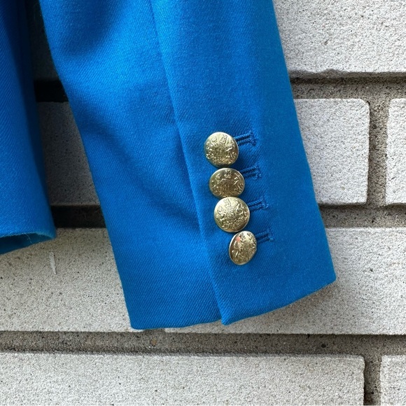 J.Crew Schoolboy Blazer Blue Wool Blend Gold Button Women’s 00 Preppy Classic - Picture 10 of 10